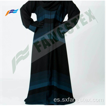 Piel de pino jacquard 100% poliéster Tejido Abaya negro